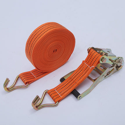 Polyester Ratchet Tie-Down Strap, Cargo Securing Strap, Thickened Wear-Resistant Binding Tool, Ratchet Tensioner