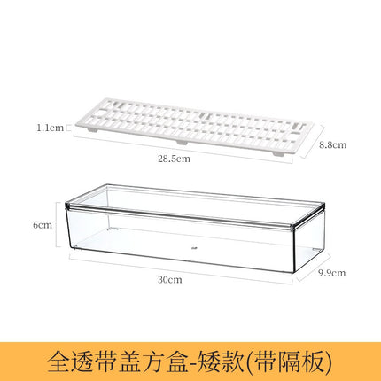 Storage Box Rectangular Narrow Long Strip High-rise Acrylic Transparent Plastic Sundry Snack Socks Gap Storage