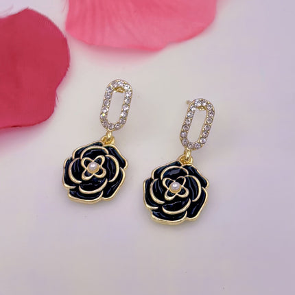 [special clearance] European and American personality silver needle diamond tassel love earrings fashion crystal flower rabbit earrings