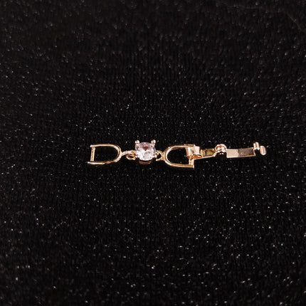 Joker bracelet necklace extended chain plated real platinum zircon 3cm lengthened first jewelry button accessories factory outlet