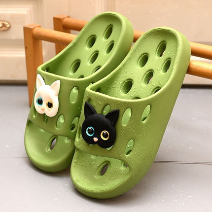 Bathroom Leaking Slippers for Women in Summer Indoor Home Use for Bathing Non-Slip Cut Out Quick-Drying Couple Non-Stinky Foot Sandals for Men