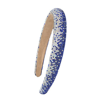 European and American high-end catwalk hairband overweight full diamond hairpin increased cranial top face small all-match foreign trade headdress hair accessories