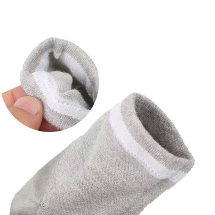 Cross-Border Wholesale Mesh Gel Heel Socks Heel Protective Cover Socks Men's and Women's Short Socks Breathable Sweat-Absorbent Anti-Crack Socks