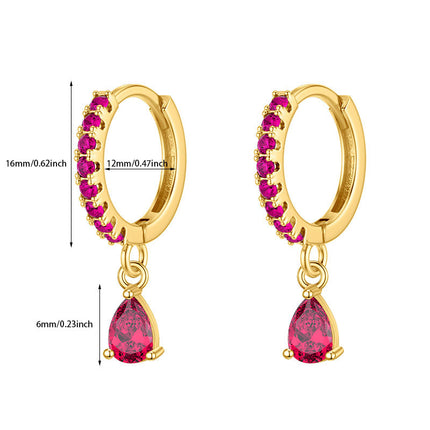 Amazon, Aliexpress, Temu, Shein, European and American Cross-Border Popular Luxury Zircon Earrings Wholesale