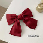 Short bow burgundy spring clip