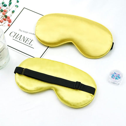 Cross-Border Wholesale Imitation Silk Eye Mask, Light-Blocking, Non-Pressing on the Eyes, Travel and Sleeping Eye Mask, Breathable Sleep Eye Mask, Adjustable