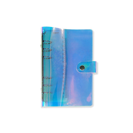 A6 Transparent quicksand bead binder notebook 6-hole simple laser notebook soft case pp frosted binder