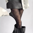 Black large diamond pattern / One size fits all - simple packaging (opp bag + cardboard backing)