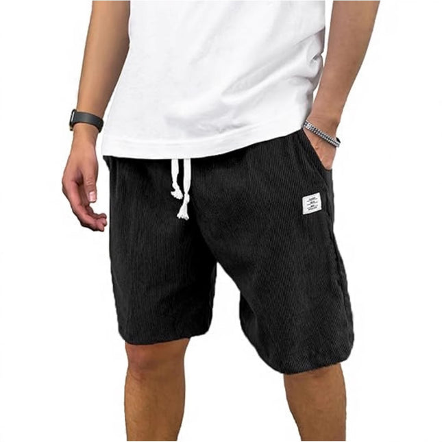Men's Casual Sports Shorts Fitness Muscle American Quarterers Corduroy Breathable Shorts