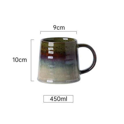 Creative retro Mug Coffee Cup ceramic cup household simple breakfast cup milk Oatmeal cup water cup tea cup