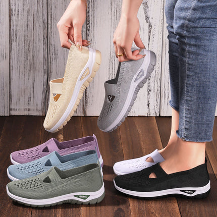 Women's Shoes, Spring Fashionable Breathable Shoes, Cross-Border Dropshipping, Middle-Aged and Elderly Mother's Shoes, Soft Soles That Don'T Tire the Feet, Casual Mesh Shoes