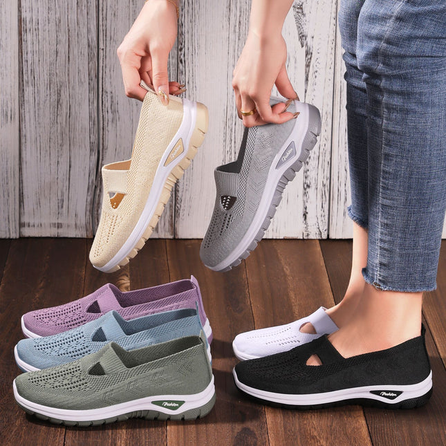 Women's Shoes, Spring Fashionable Breathable Shoes, Cross-Border Dropshipping, Middle-Aged and Elderly Mother's Shoes, Soft Soles That Don'T Tire the Feet, Casual Mesh Shoes