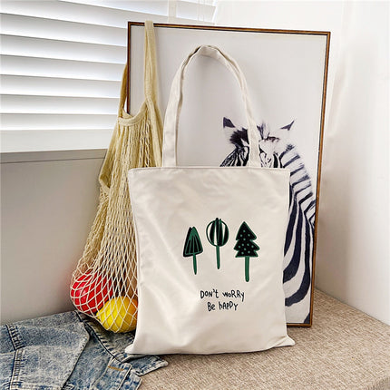 Canvas Bag 2022 New Women's Bag Japanese and Korean Simple Artistic Campus Student Bag Fashion Personalized Cloth Bag Handbag