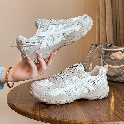 Thick-Soled German Training Shoes for Women, 2025 Autumn New Versatile Breathable Mesh Lightweight Casual Sneakers
