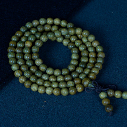 Argentinian Green Sandalwood Submersible Old Material Guanyin Buddha Beads Log Sandalwood 108 Rosary Beads Gift Bracelet