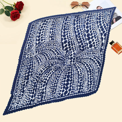 New wrinkled small square scarf female Korean imitation silk printed wrinkled small scarf Joker scarf decorative scarf wholesale