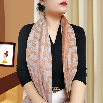 Western style large size sunscreen scarf air conditioning shawl outdoor dual-use women's summer thin neck protection versatile fashion scarf