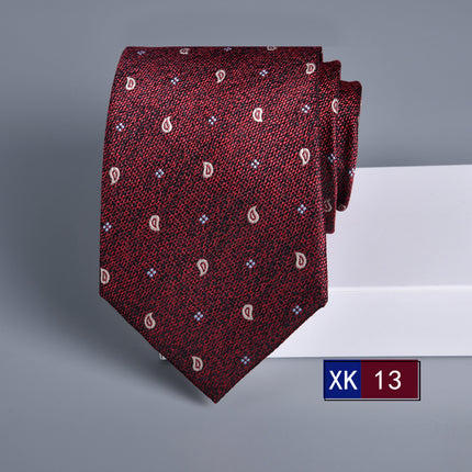 Tie Men's Dress Business Stripe 8cm New Jacquard Hidden Blue Executive Hand Tie Wedding Festive Spot