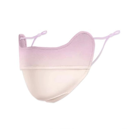 Ice Silk Gradient Blush Sunscreen Mask for Women Summer Anti-Uv Full Face Sunshade Mask Thin Breathable Face Mask