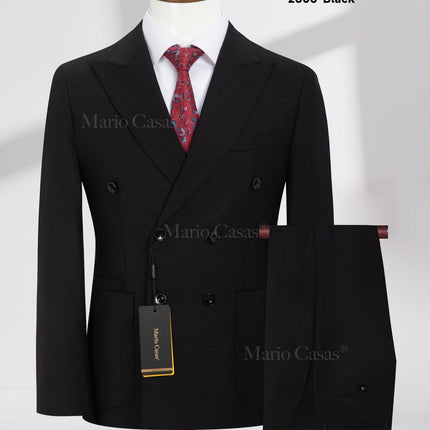 Man Suit Cross-Border Foreign Trade Men's Solid Color Wedding Casual Host Suit 2-Piece Set 2Pcs