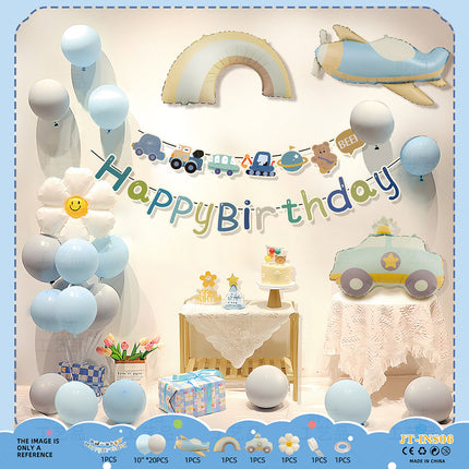 Cross-Border Ins Style Kidsren's Birthday Scene Decoration Boys and Girls Balloons Family Simple Party Ritual Sense
