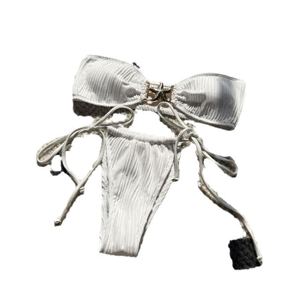 2025 European and American New Flower Thousand Bone Starfish Drawstring Strap Bikini Bikini Swimsuit Swimsuit Cross-Border 9180