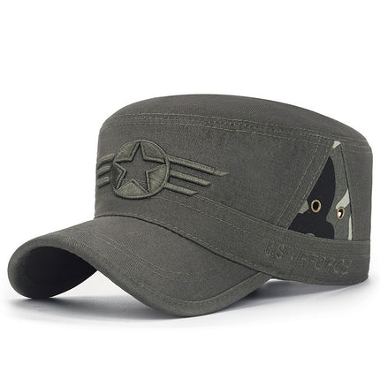 Spring and Summer New Fashion All-match Hat Men's Outdoor Cotton Sunshade Camouflage Flat Hat Sports Casual Sunscreen Hat
