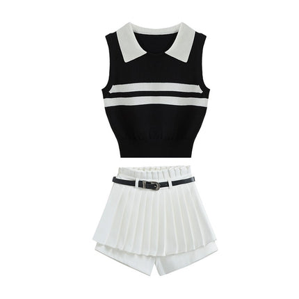 Summer salt-based light ripe tea-based wear a set of milk-based lively age-reducing slightly fat slimming meat-covered skirt for children