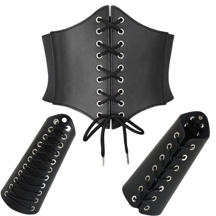Medieval Retro Fashion Tight Wide Girdle Women's Drawstring Belt European and American Palace Girdle Drop Shipping