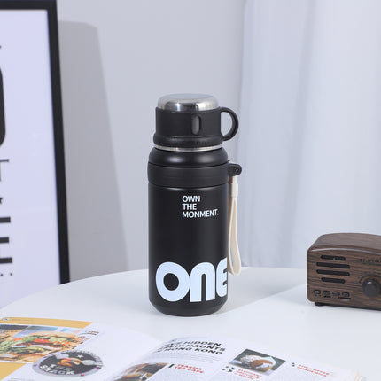 New Large-Capacity Straw Insulated Cup, Outdoor Portable Vacuum Double-Drink Cup, Household Double-Layer 316 Stainless Steel Water Cup