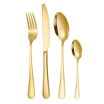 Cross-border Amazon stainless steel tableware 24 pieces suit Western tableware steak knife fork spoon gift box tableware suit