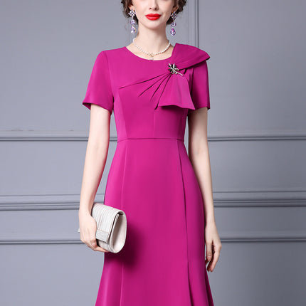 Zhili Formal Occasion Banquet Dress with Bow Decoration, High-Waisted Mermaid Gown, Summer 2026