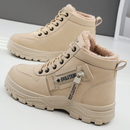 Women's Cotton Shoes Cross-Border Height-Increasing Shoes New Large Size Fashionable Cotton Boots Thick-Soled Comfortable Long Boots Cold-Proof Warm Boots