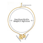 1179-2 star and moon double disc pendant necklace