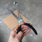 Single handle electroplated straight head power-off pliers