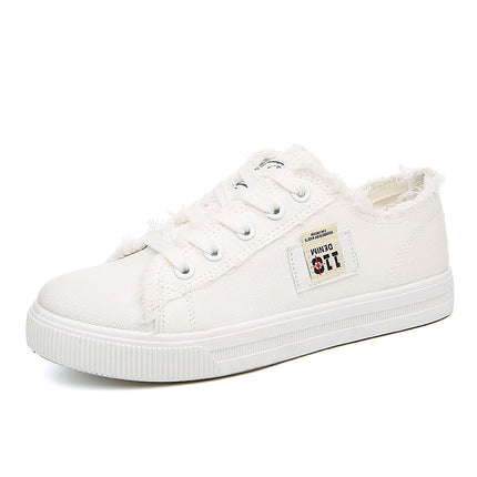 Canvas Shoes for Women, Autumn 2026 New Model, Women's Shoes for Spring and Summer, White Sneakers, Student Sports Flat Shoes, Skate Shoes
