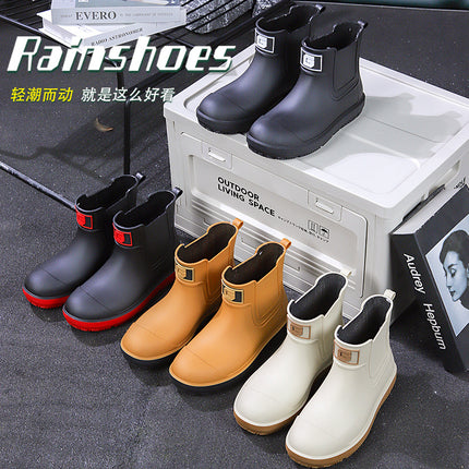 Cross-Border European and American Style Rain Boots, High-Top Men's Rain Boots, Outdoor Waterproof Rubber Shoes, Environmentally Friendly Material Water Shoes, Outdoor Functional