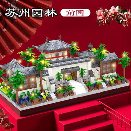 Chinese Style Blocks Compatible Lego Blocks Peach Blossom Pool Building Micro Particles Difficulty DIY Handmade Gift Toys