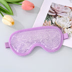 Ice bead eye mask purple (white beads) type A