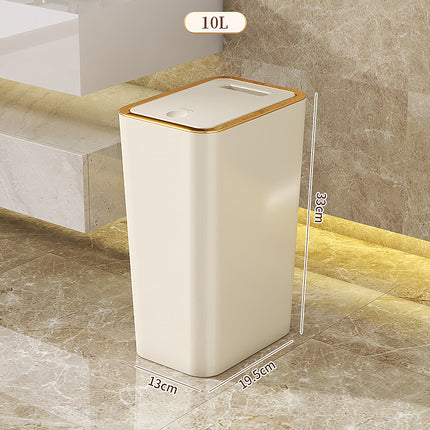 Trash Can Household Toilet High-End Kitchen Bathroom Storage Bucket Push-Type Bedroom Living Room Large Trash Can