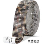 2 rows of diamonds 0.4cm / Spray leopard print
