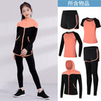 Orange five-piece suit (long sleeves + short sleeves + jacket + fake two-piece trousers + shorts) / Size 22 (about 120cm, about 20kgcm)