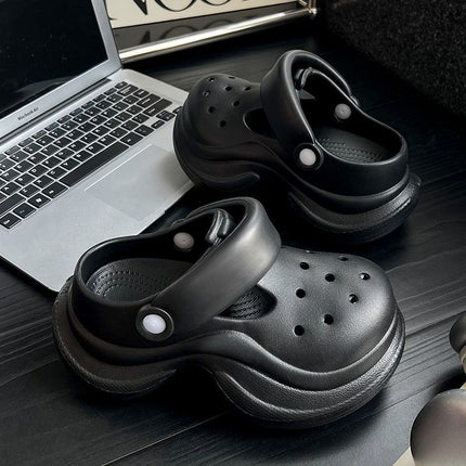 2026 Women's Clogs with Toe Protection, Popular Style, Casual Retro with Bow Accessories, Non-Slip, Wear-Resistant, Eva, Comfortable