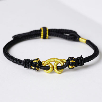 Thangka Xizang Hand Rope Hand-woven Ethnic Style Bracelet Five-way God of Wealth Green Mother Wen Zhu Thangka Bracelet