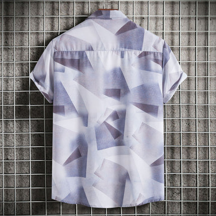AliExpress 2025 summer new foreign trade Korean fashion slim men's short sleeve floral short sleeve shirt men's wholesale
