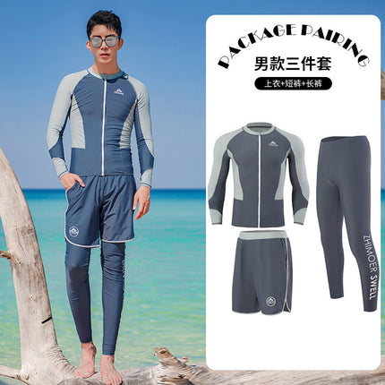 Diving suit women's new couple anti-DDoS swimsuit split long-sleeved trousers quick-drying surfing snorkeling suit jellyfish suit men