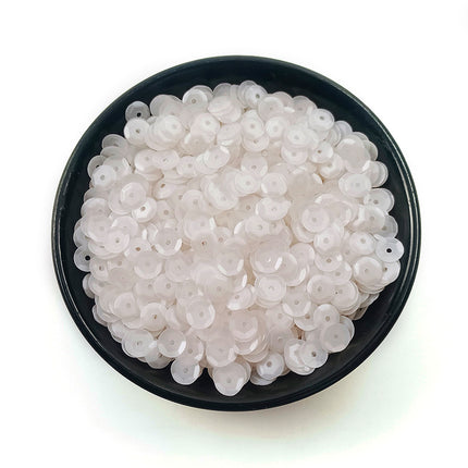 6MM round curved surface hole PVC sequins jewelry accessories concave and convex surface wholesale flat bottom hexagonal sewing clothing beads