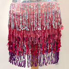 Gradient silver pink rose purple / Four floors