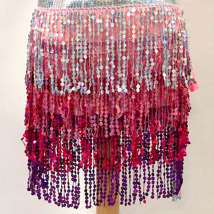 Halloween in stock Belly Dance Performance Costume Sequins Tassel Hips Bead Pieces Waist Chain Indian Dance Waist Towel Wholesale
