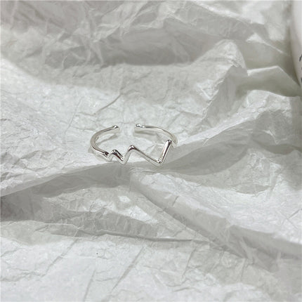 s925 sterling silver plated ring Women's wholesale niche women's high-end sense ins style simple ring light luxury retro ring wholesale